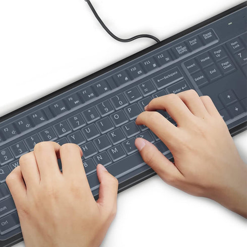 (2 Pack) Universal Clear Anti-Dust Keyboard Skin Protector Cover for 104/107 Keys Standard Desktop Keyboard Reusable Waterproof Keyboard Cover...